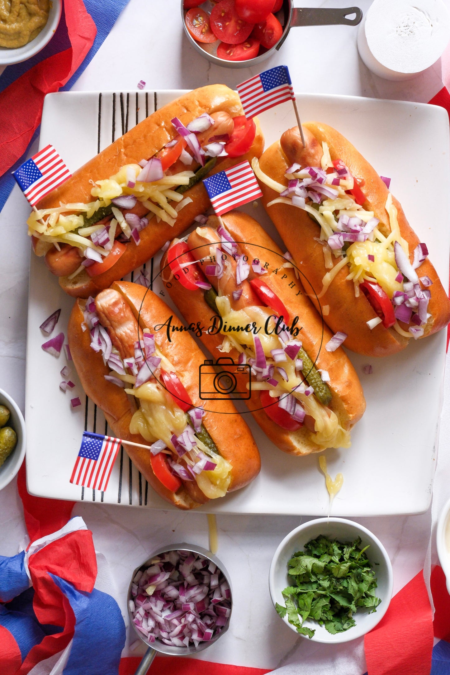 Fourth of July Classic Hot Dogs PLR set