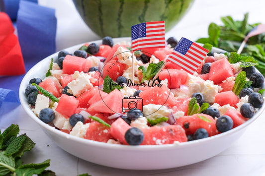 Fourth of July Watermelon feta cheese Salad PLR set