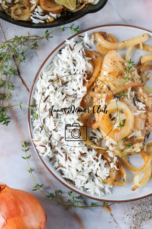 French Onion Vegetarian Chicken with wild rice semi exclusive set 2