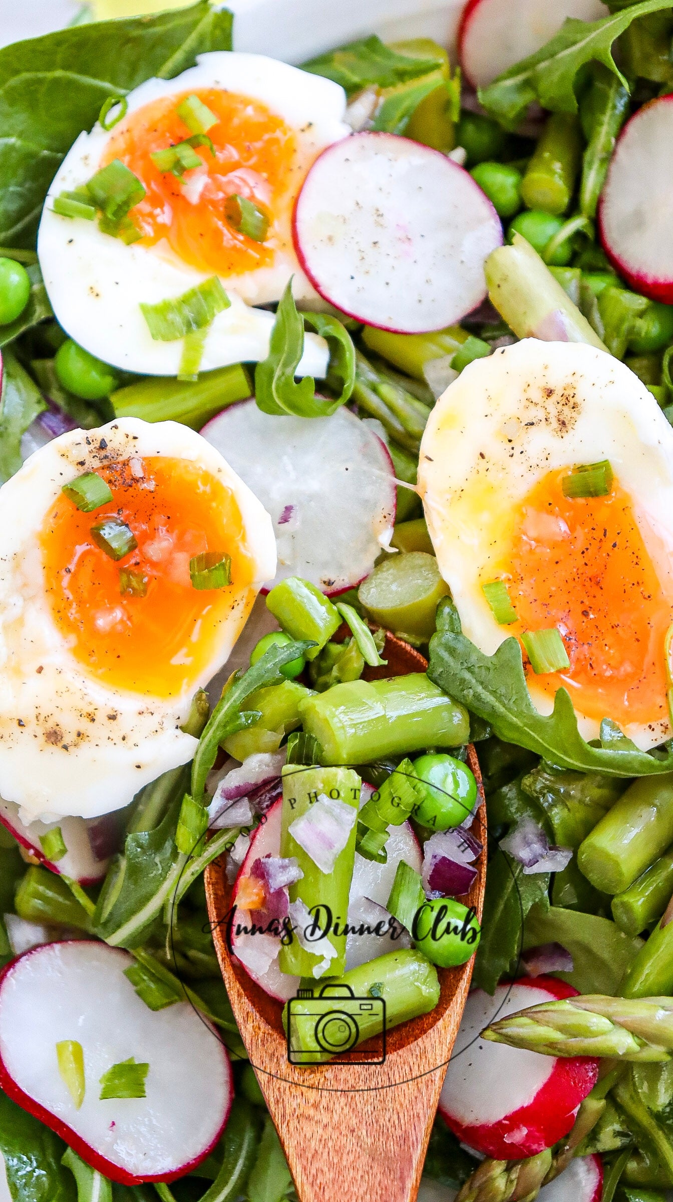 Asparagus salad with soft boiled eggs - PLR SET