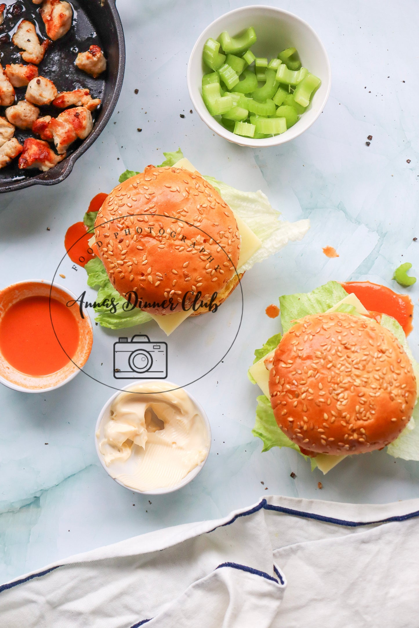 Skinny buffalo chicken sandwich - PLR set