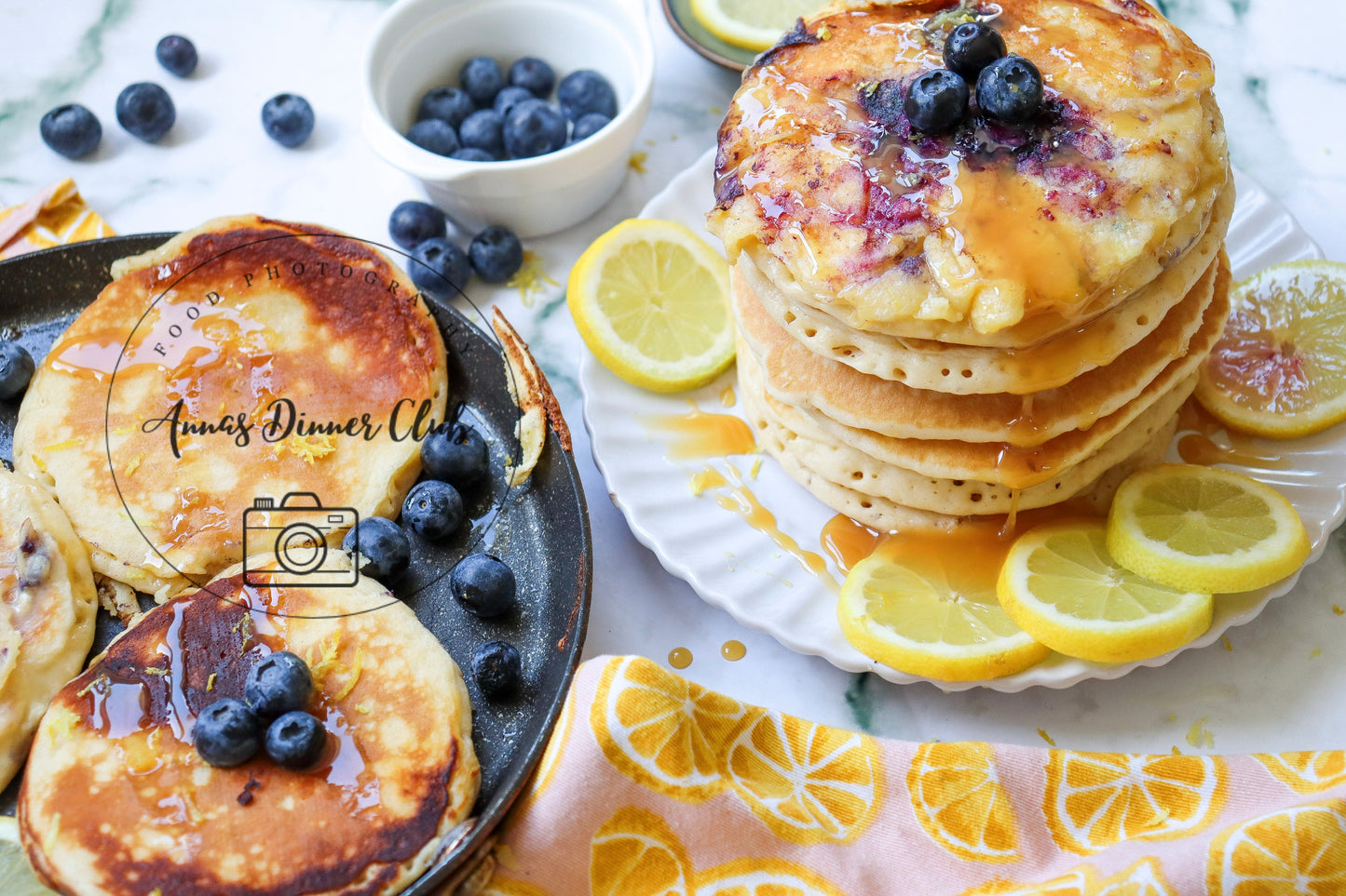 Lemon blueberry pancakes - exclusive set