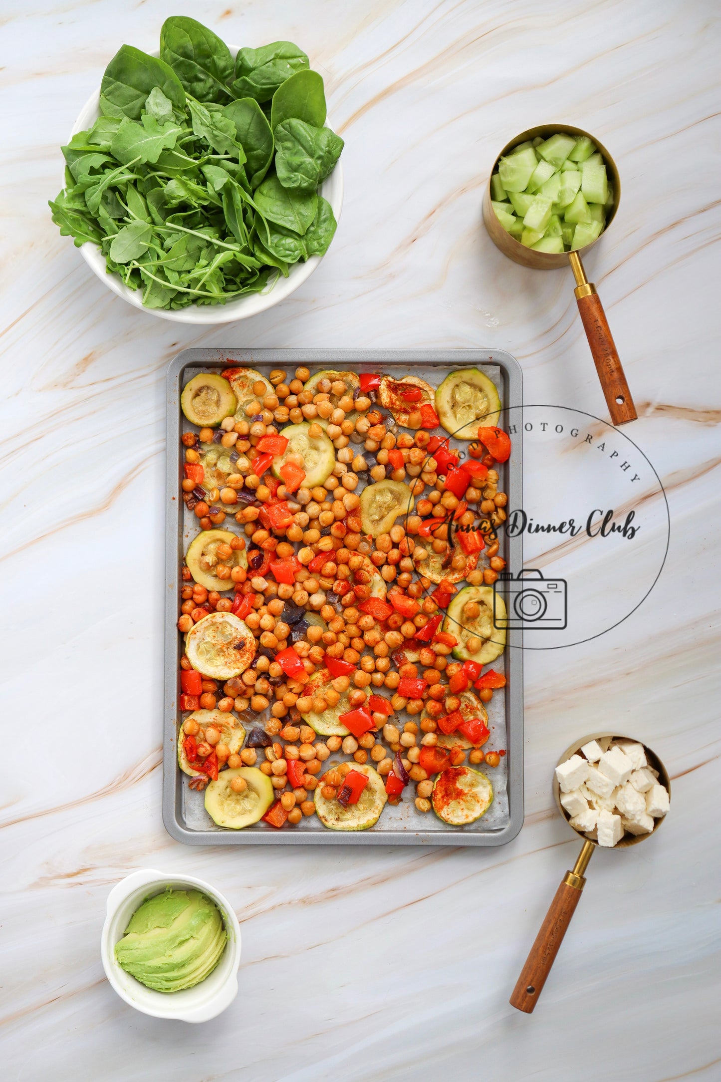 Sheet Pan Chickpeas with vegetables exclusive set
