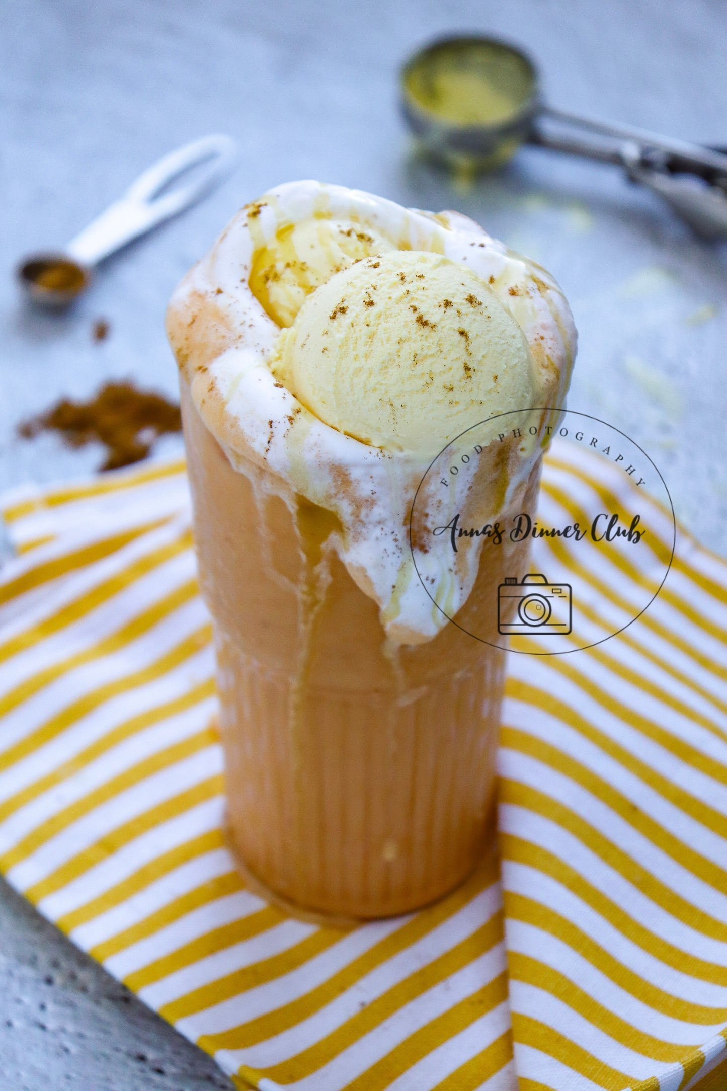 Pumpkin milkshake ice cream drink PLR set