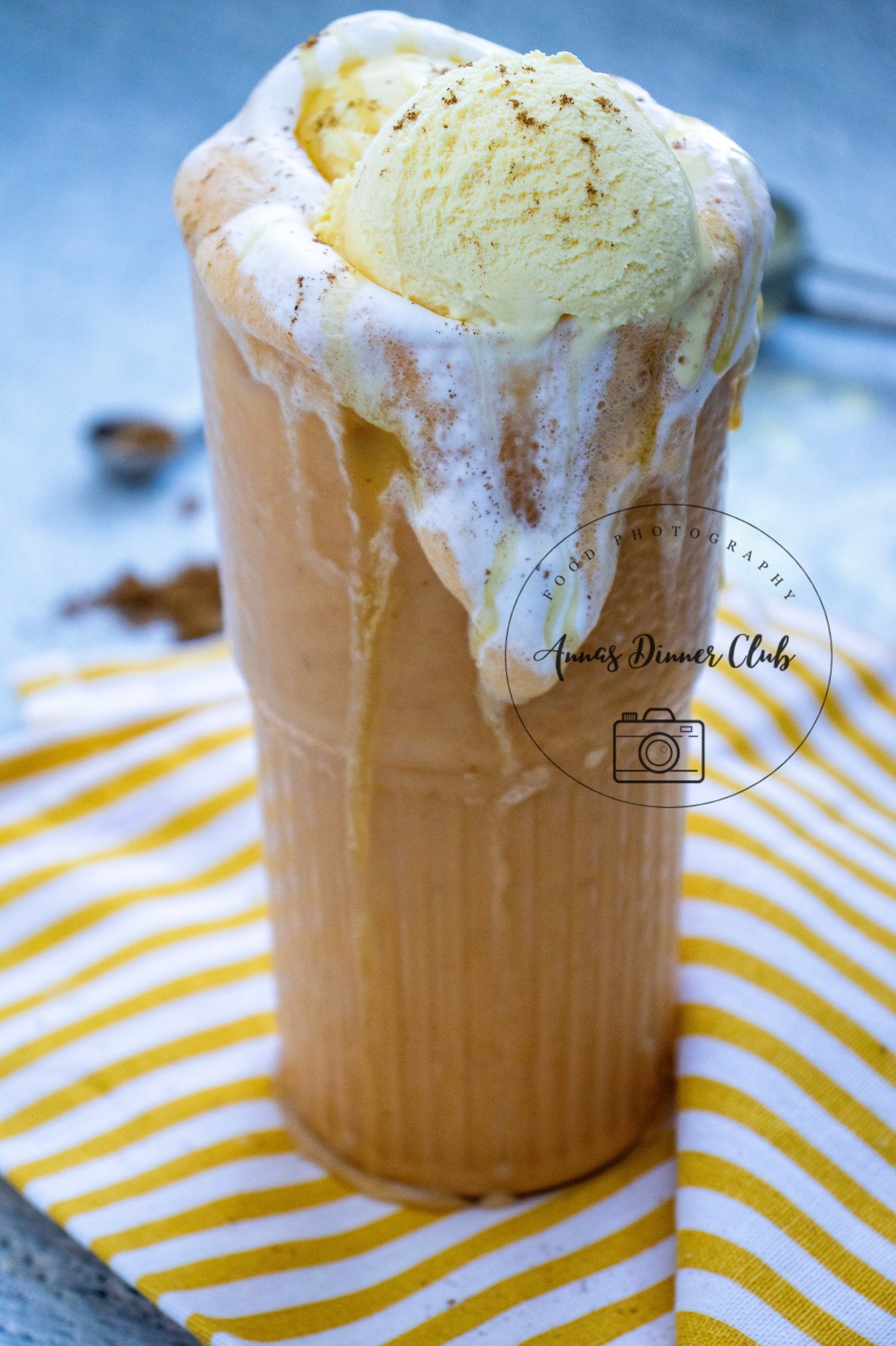 Pumpkin milkshake ice cream drink PLR set