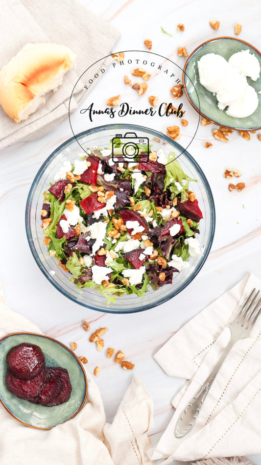 Goat Cheese salad with beetroot PLR set