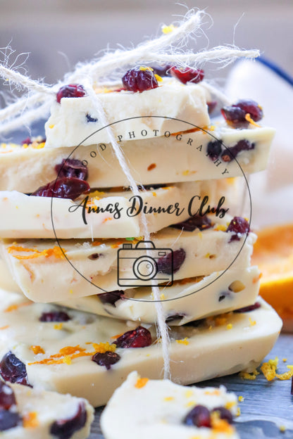 White chocolate cranberry bark  - semi exclusive set 6