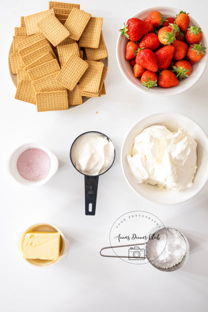 Strawberry no bake cheesecake PLR set