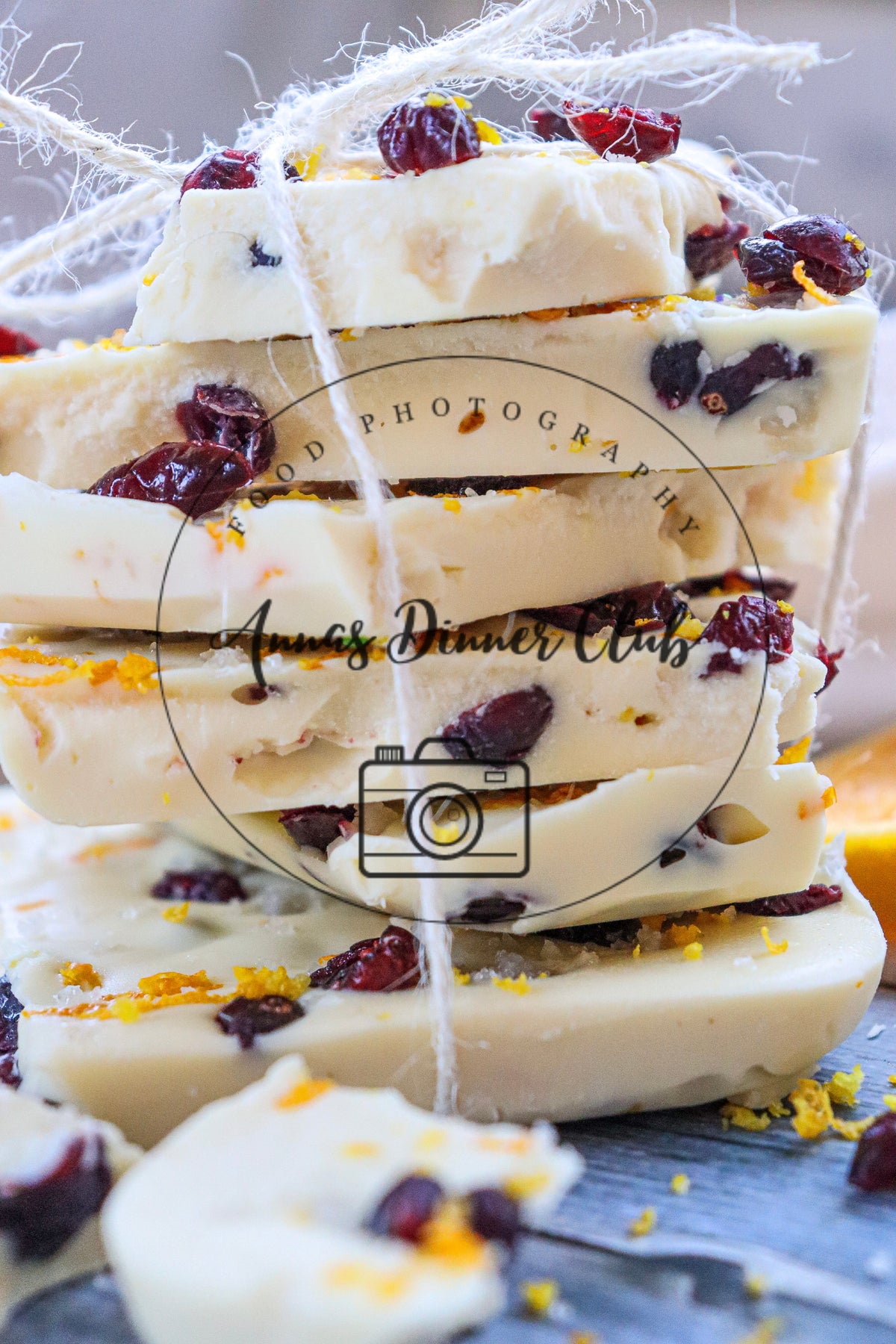 White chocolate cranberry bark  - semi exclusive set 6