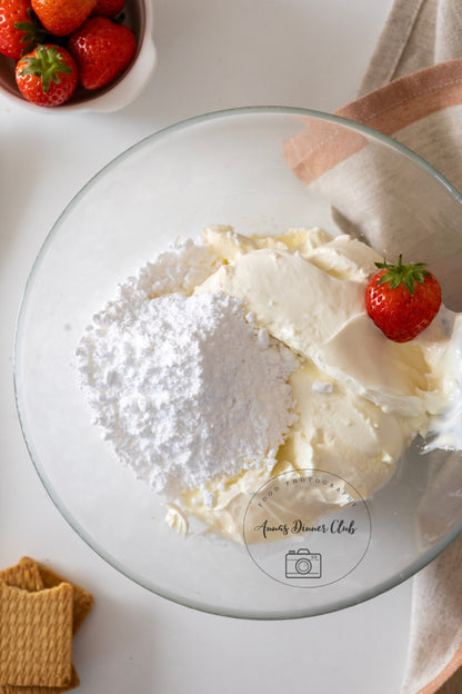 Strawberry no bake cheesecake PLR set