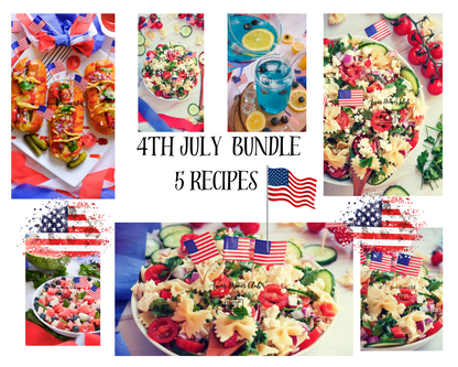 Bundle of 5 Fourth of July recipes - PLR set