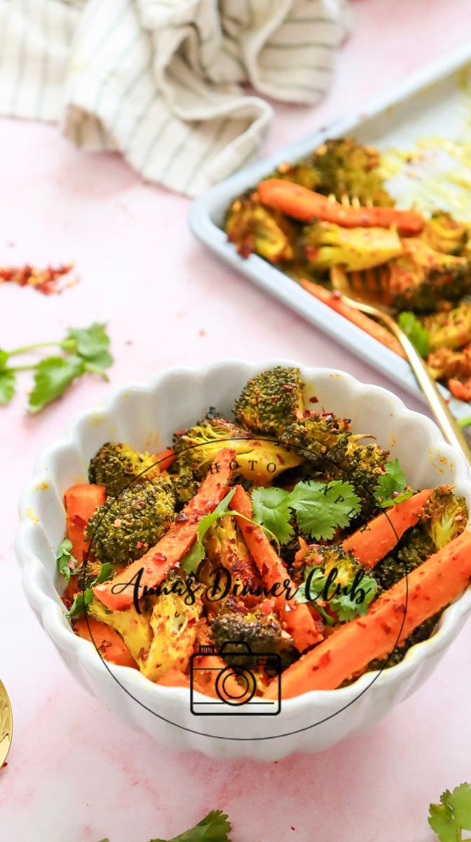 Roasted broccoli and carrots semi exclusive - set 2