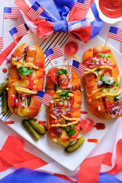 Fourth of July Classic Hot Dogs PLR set
