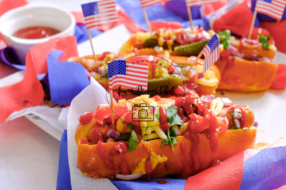 Fourth of July Classic Hot Dogs PLR set