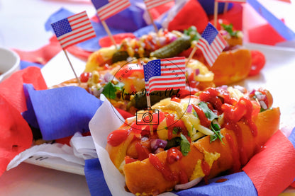 Fourth of July Classic Hot Dogs PLR set