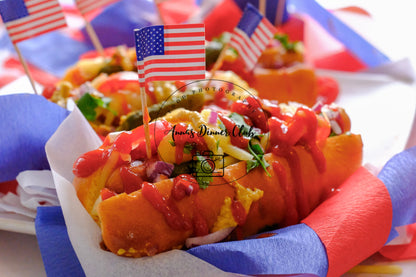 Fourth of July Classic Hot Dogs PLR set