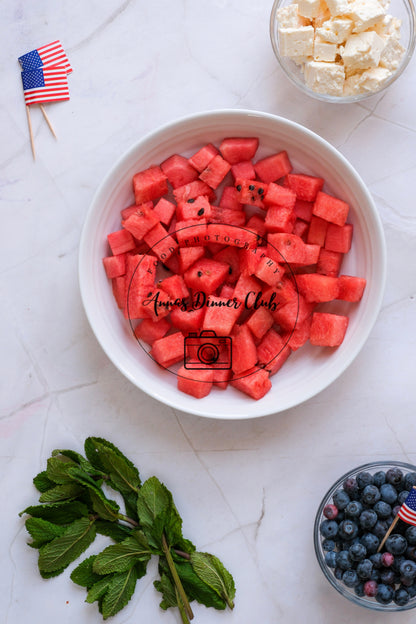 Fourth of July Watermelon feta cheese Salad PLR set