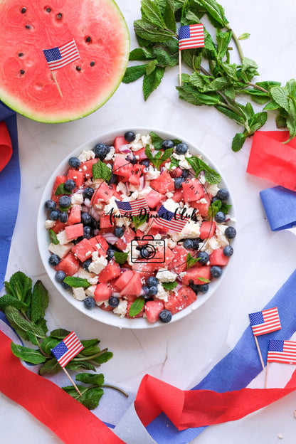 Fourth of July Watermelon feta cheese Salad PLR set