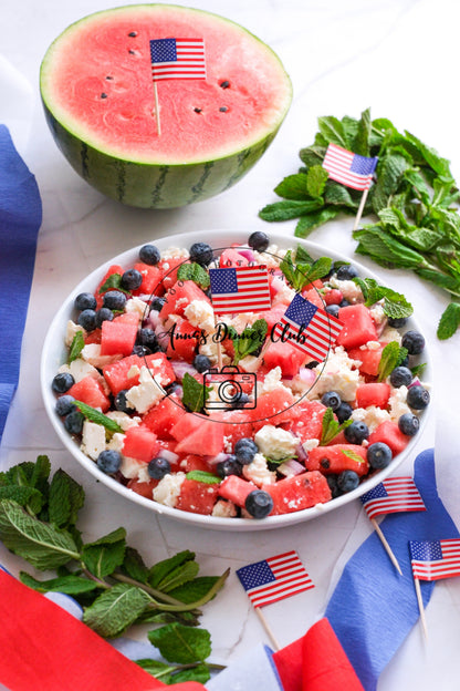 Fourth of July Watermelon feta cheese Salad PLR set