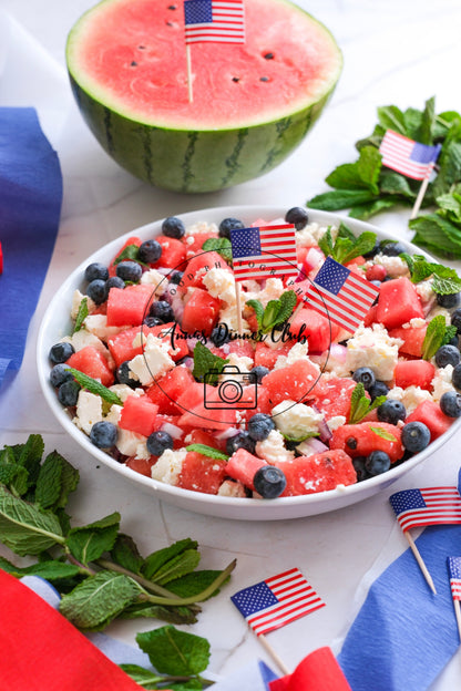 Fourth of July Watermelon feta cheese Salad PLR set