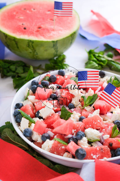Fourth of July Watermelon feta cheese Salad PLR set
