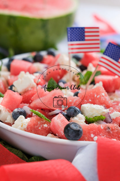 Fourth of July Watermelon feta cheese Salad PLR set