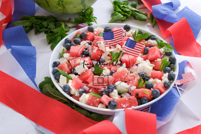 Fourth of July Watermelon feta cheese Salad PLR set