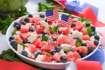 Fourth of July Watermelon feta cheese Salad PLR set