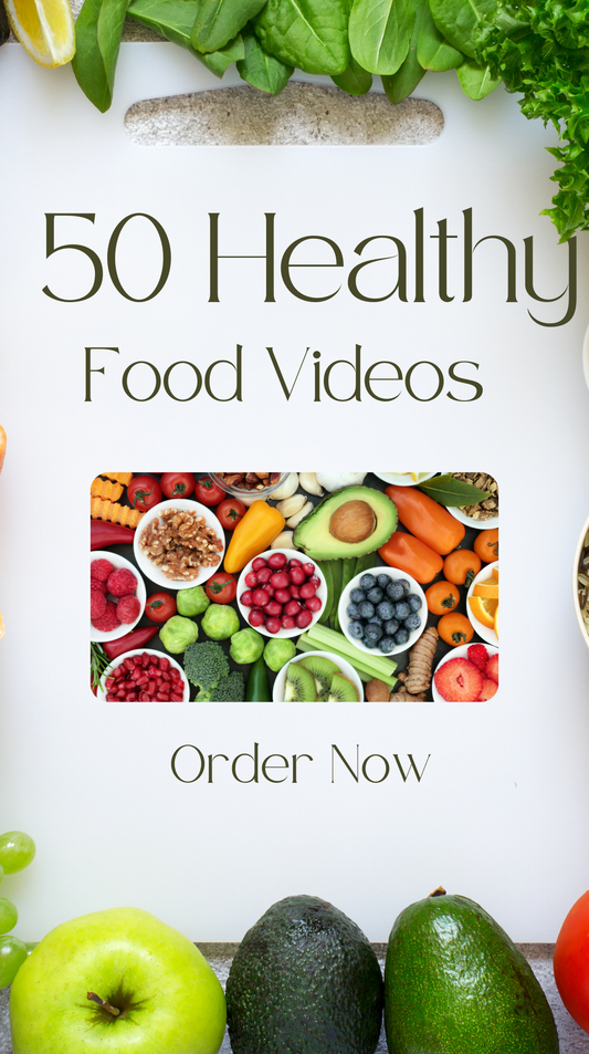 50 Healthy Food videos digital set PLR MRR