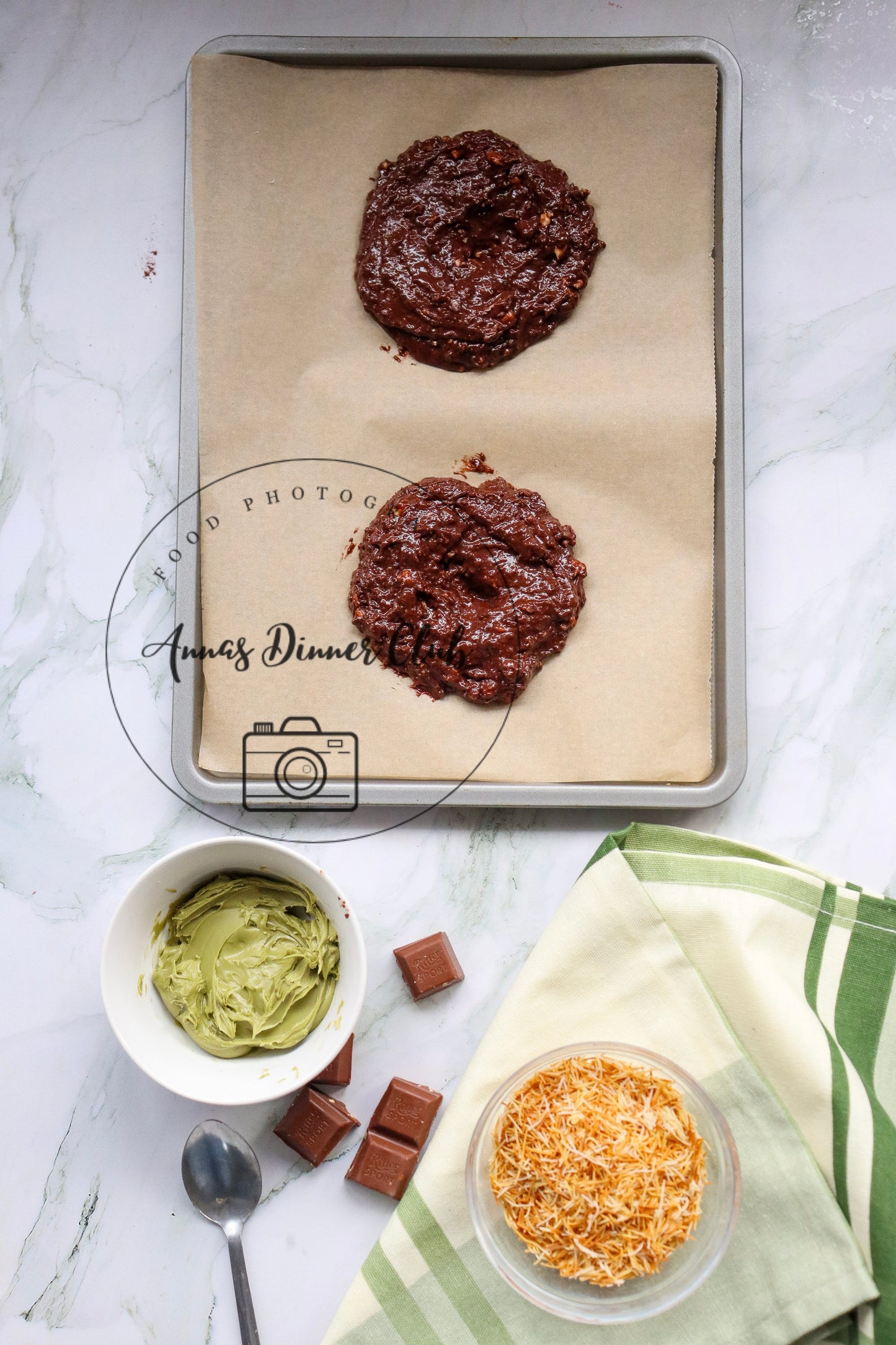 Valentine Dubai chocolate cookies for two  - PLR set