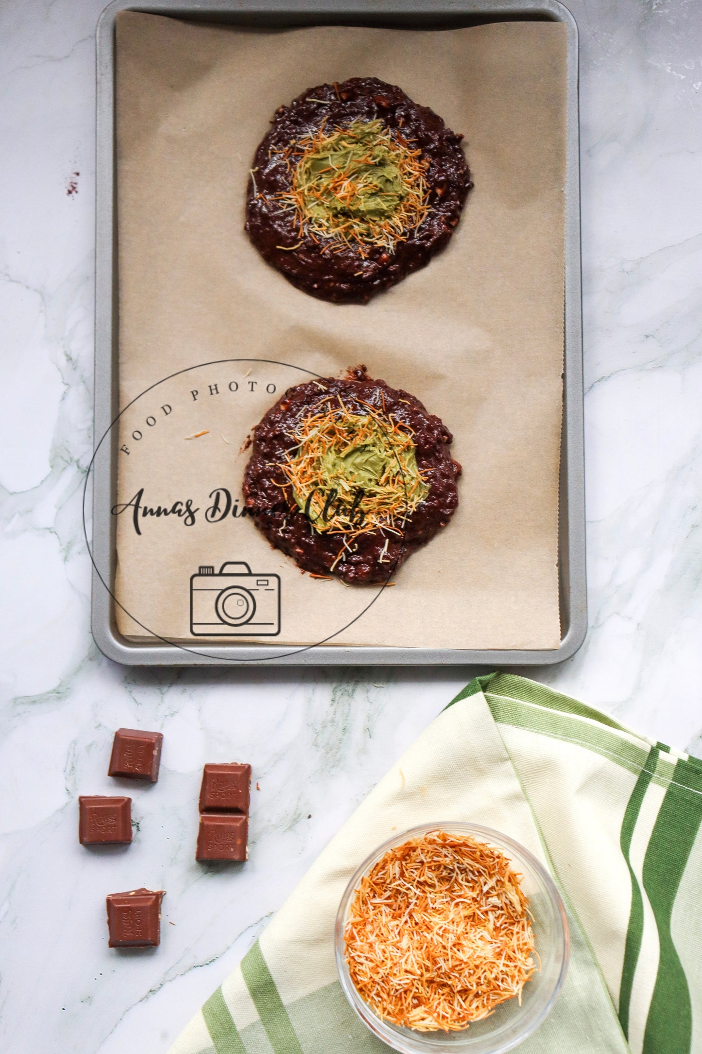 Valentine Dubai chocolate cookies for two  - PLR set