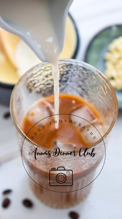 Iced white chocolate Mocha with homemade syrup- Starbucks Inspired- PLR SET