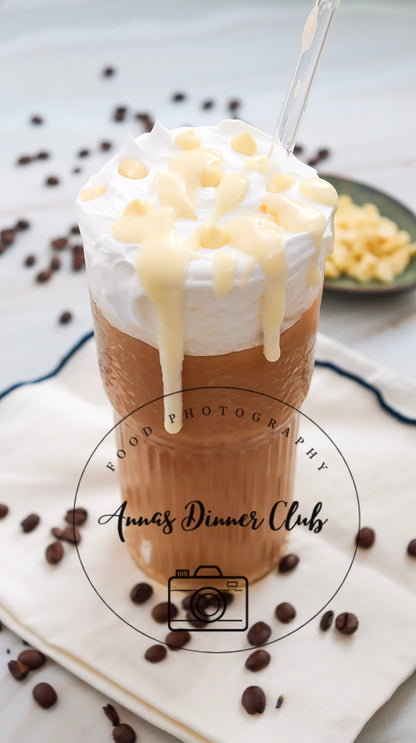 Iced white chocolate Mocha with homemade syrup- Starbucks Inspired- PLR SET