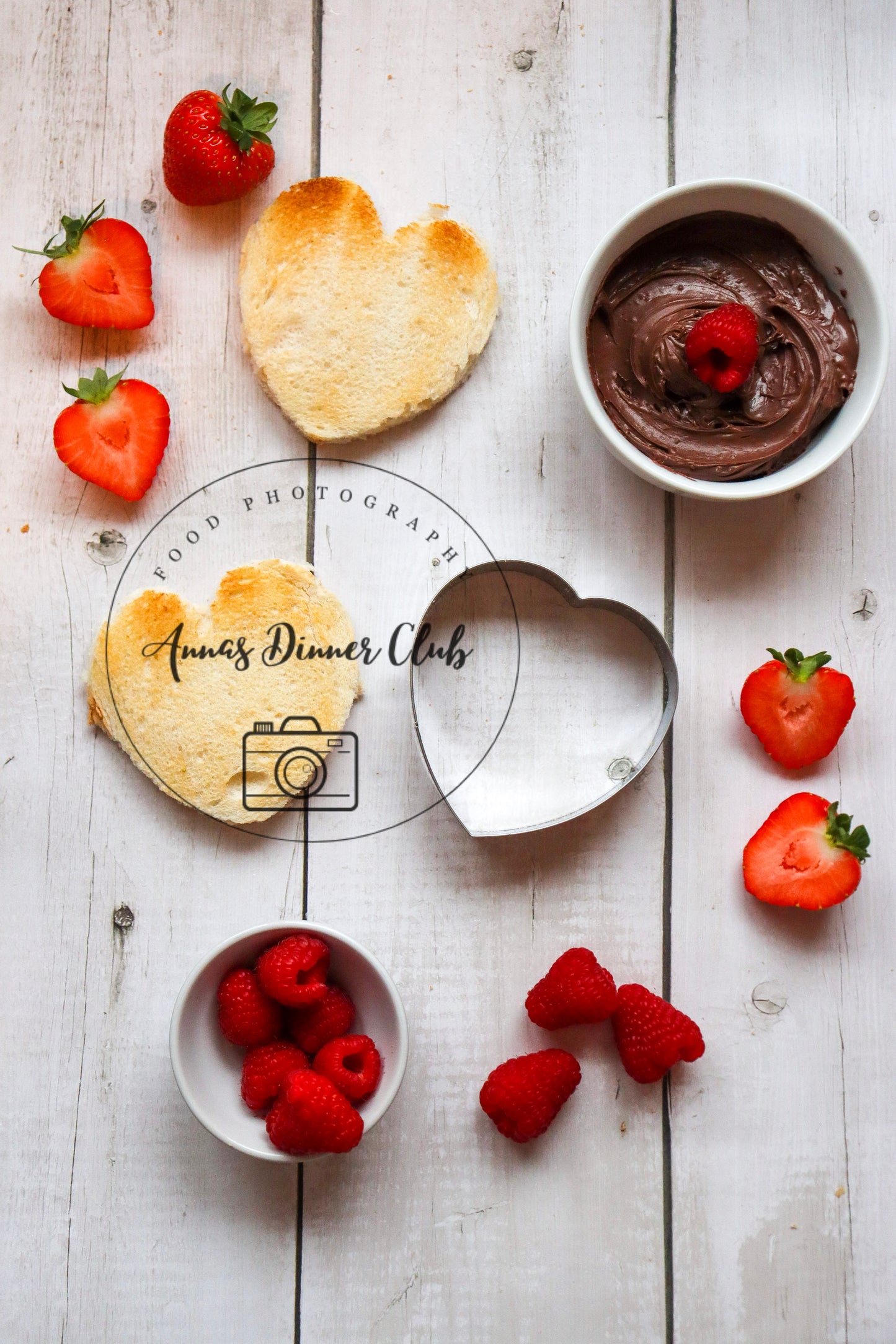 Valentine Nutella toasts  - PLR set