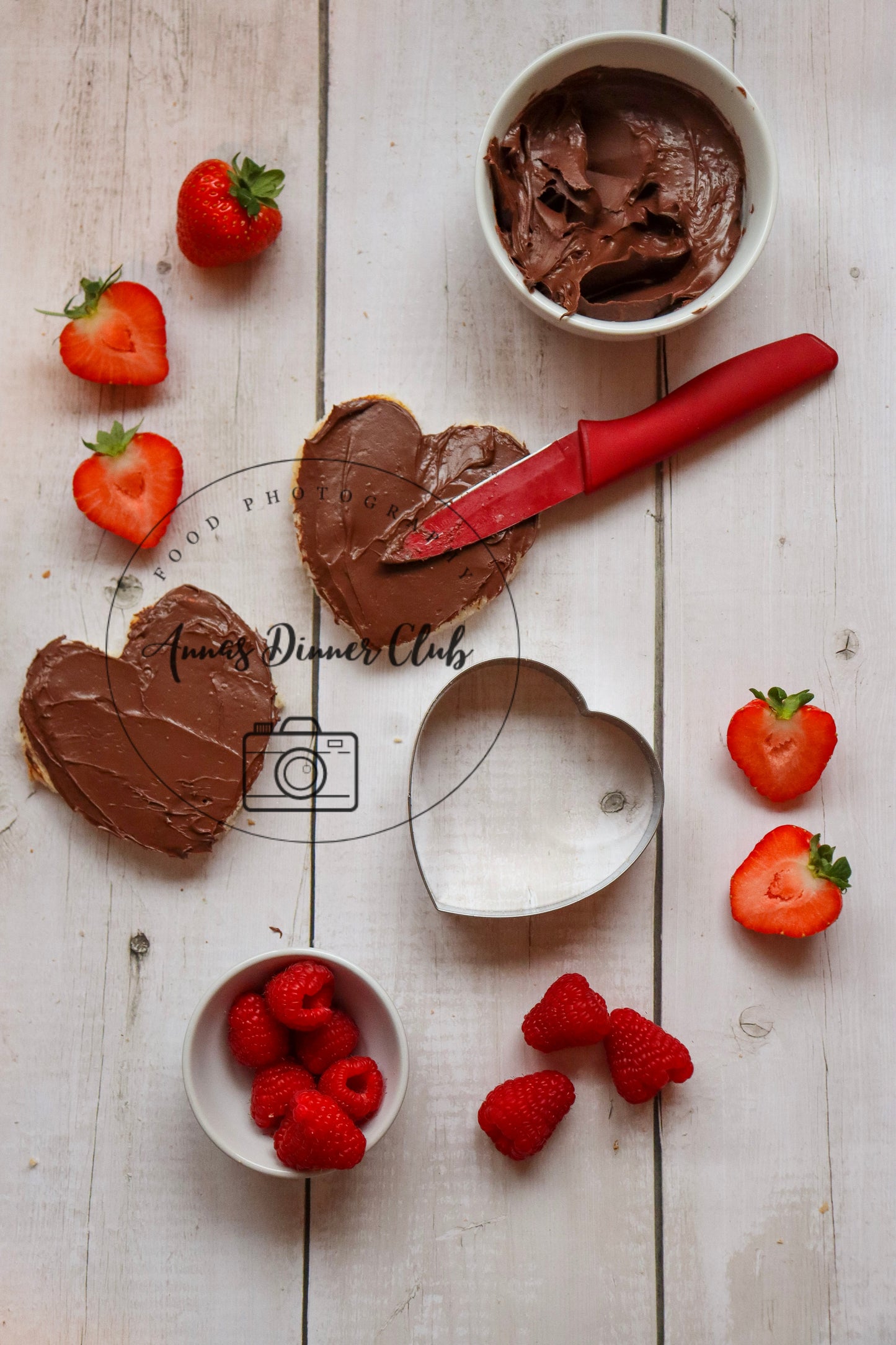 Valentine Nutella toasts  - PLR set