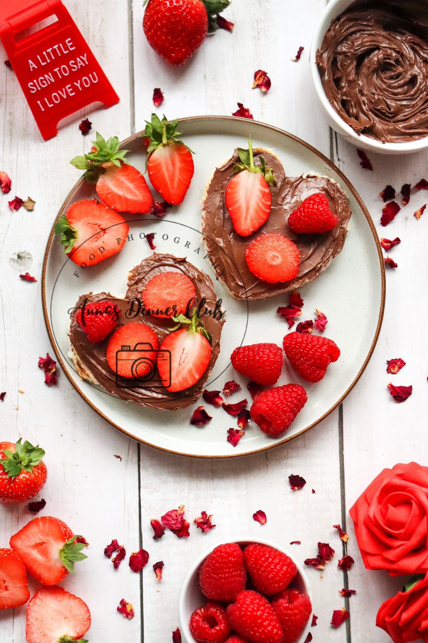 Valentine Nutella toasts  - PLR set