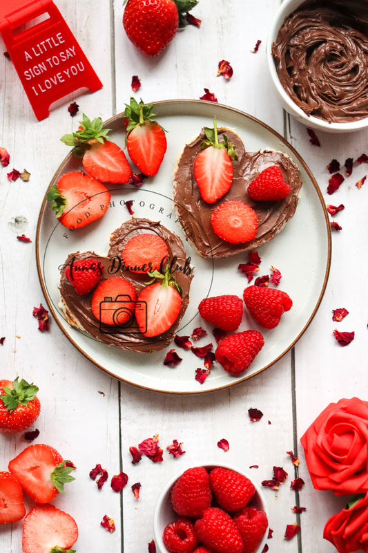 Valentine Nutella toasts  - PLR set