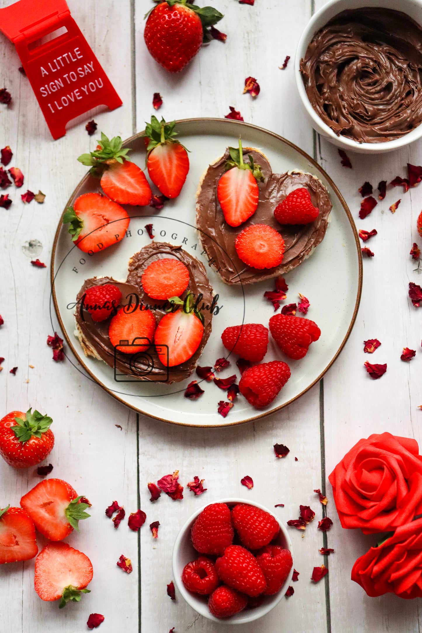 Valentine Nutella toasts  - PLR set