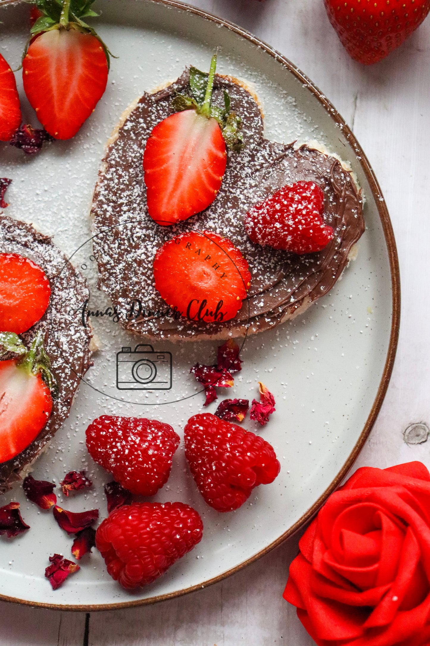 Valentine Nutella toasts  - PLR set