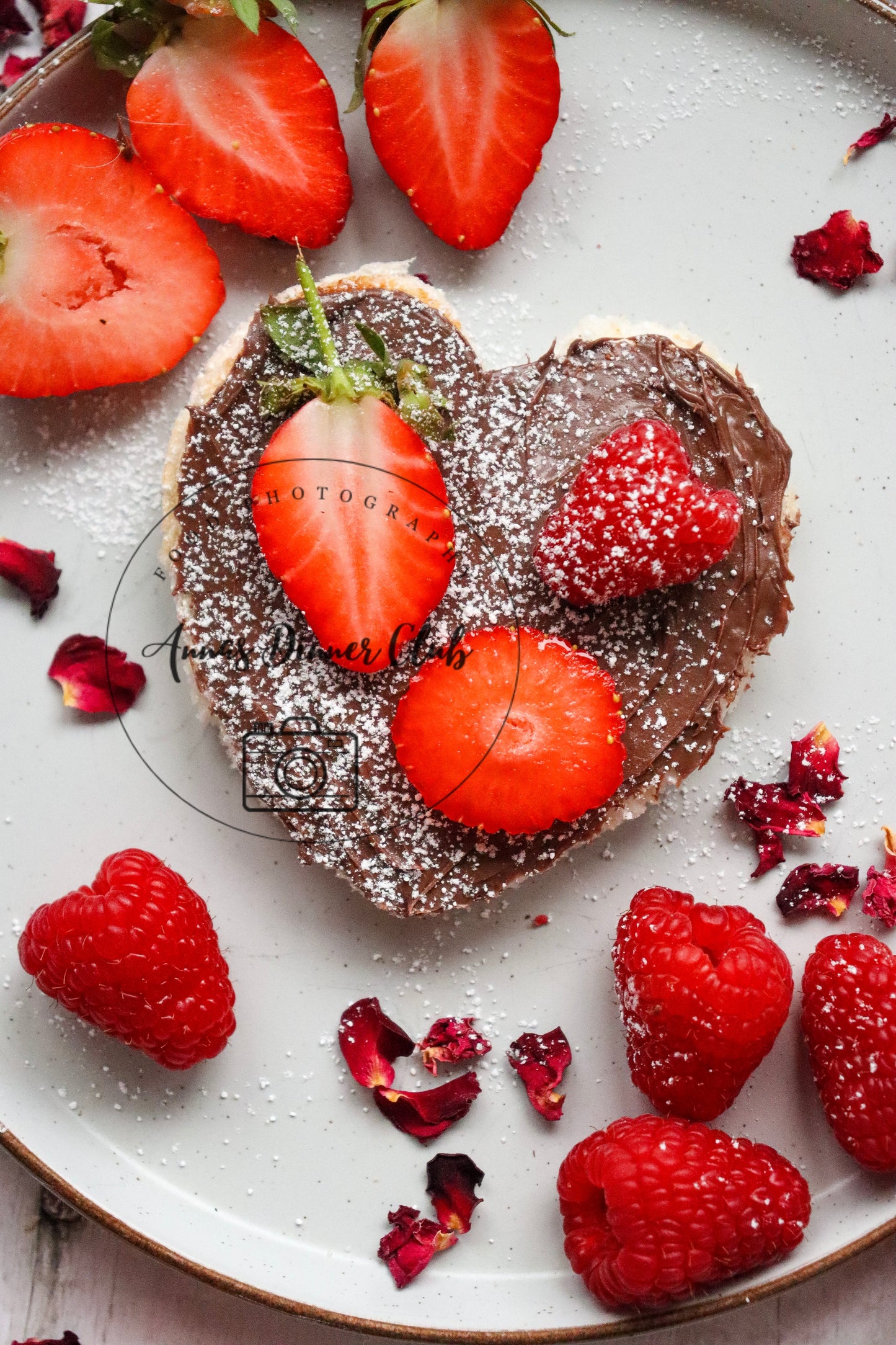 Valentine Nutella toasts  - PLR set