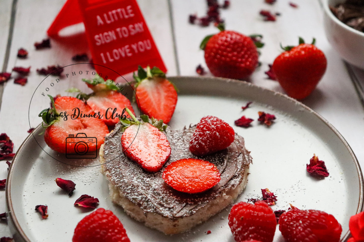 Valentine Nutella toasts  - PLR set
