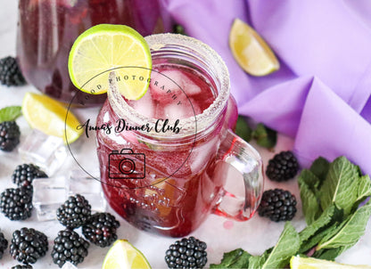 Blackberry Mojito Mocktail PLR set