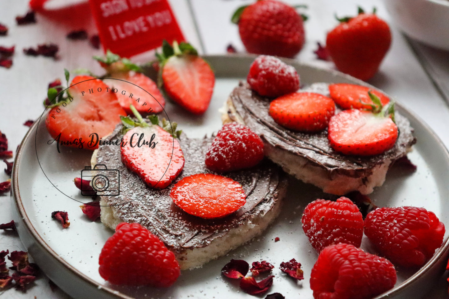 Valentine Nutella toasts  - PLR set