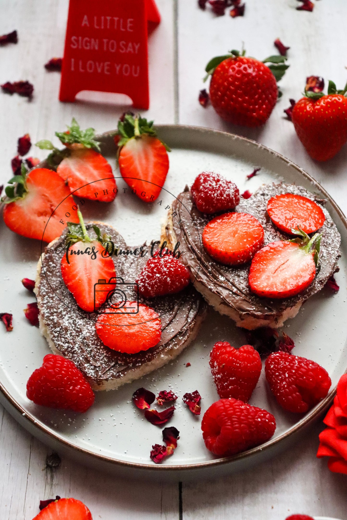 Valentine Nutella toasts  - PLR set