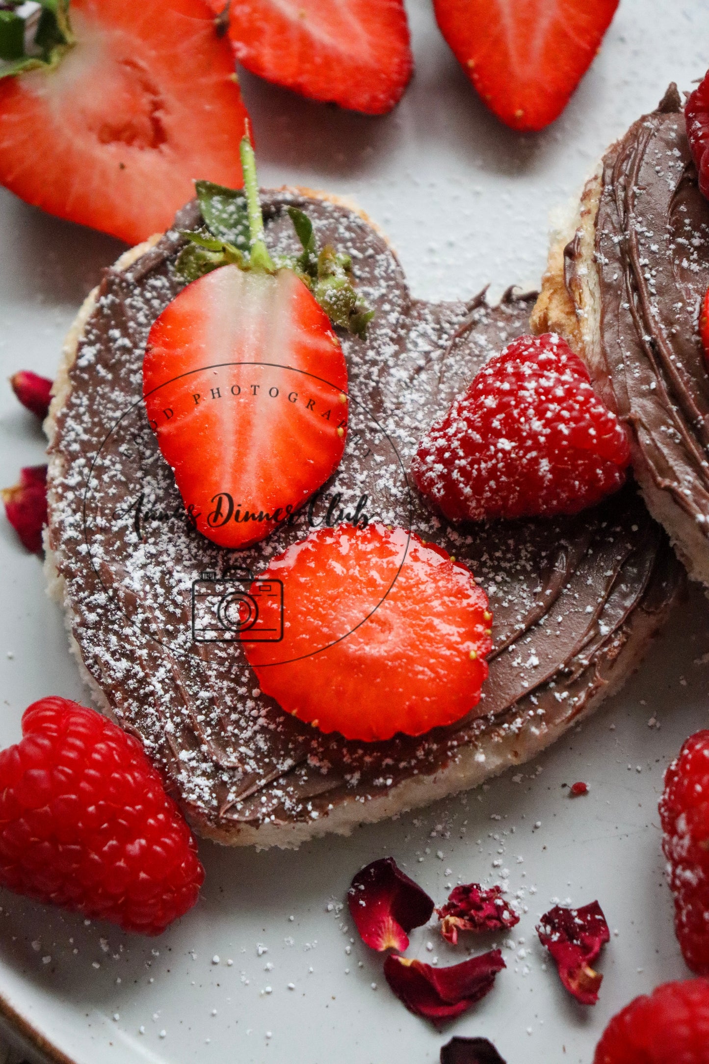 Valentine Nutella toasts  - PLR set