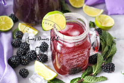 Blackberry Mojito Mocktail PLR set