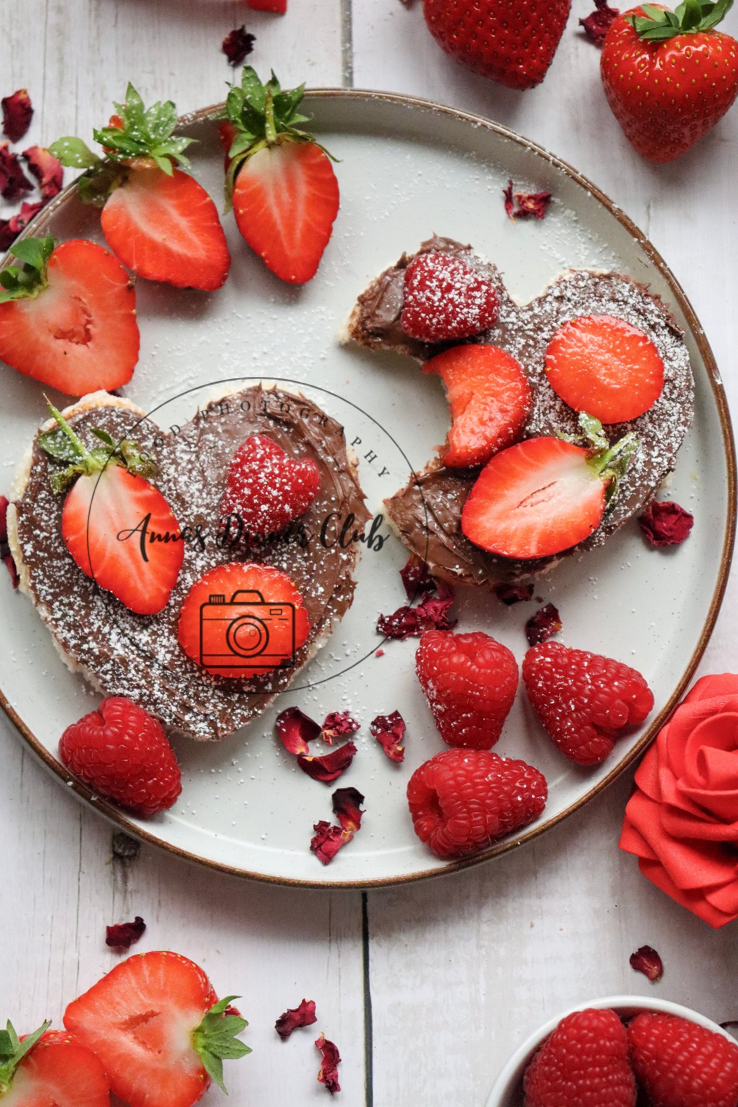 Valentine Nutella toasts  - PLR set
