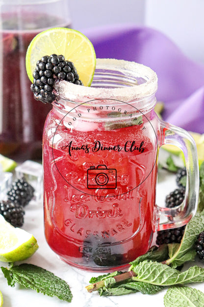 Blackberry Mojito Mocktail PLR set