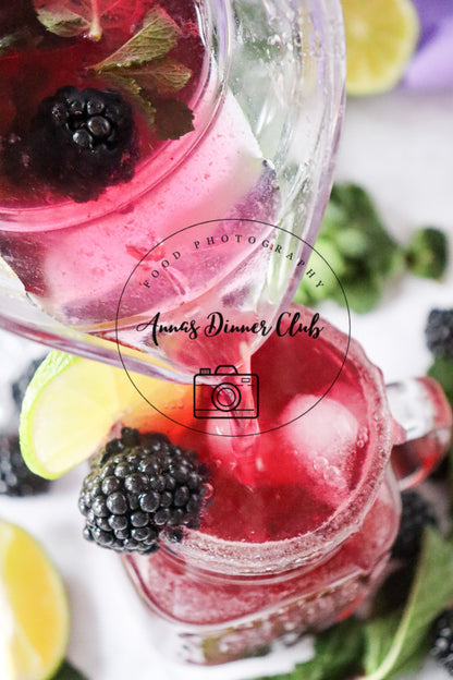 Blackberry Mojito Mocktail PLR set