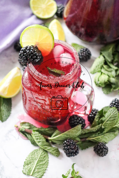 Blackberry Mojito Mocktail PLR set
